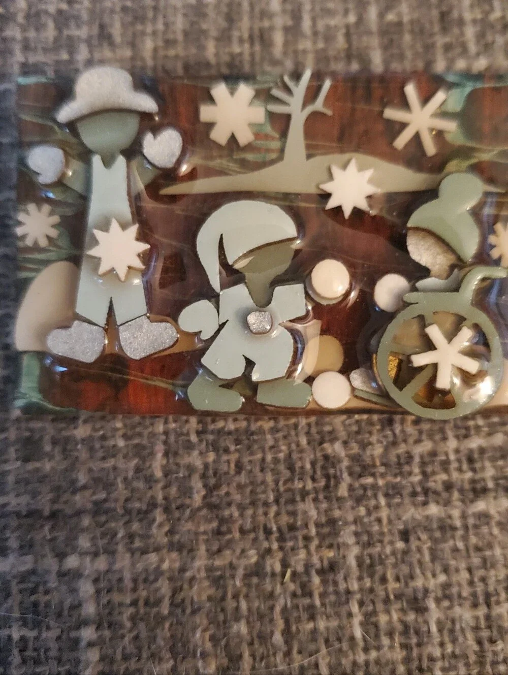 Little People In The Snow Brooch Pin